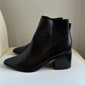 Black Leather Ankle Boots